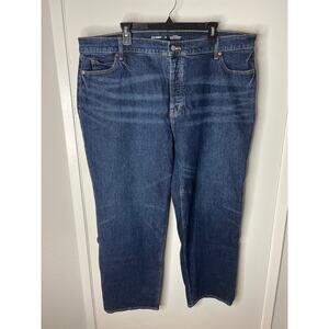 Old Navy Women's High-Rise Slouchy Straight Jeans Blue NEW ~ Size 20